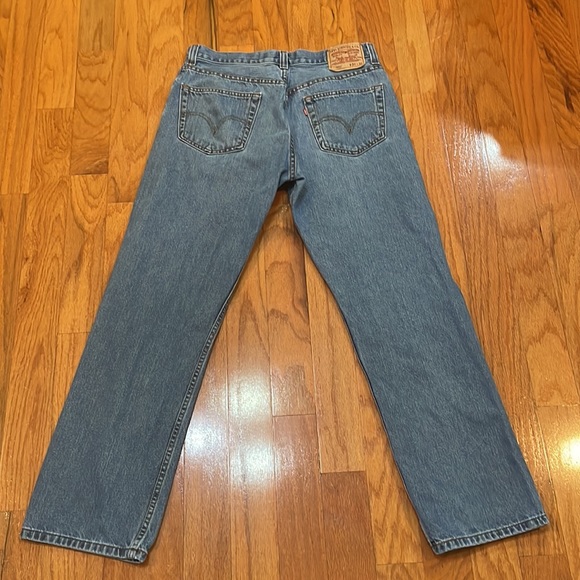 Levi’s 505 Regular Fit 34 x 32 Blue Jeans zip fly Pockets - Picture 4 of 14